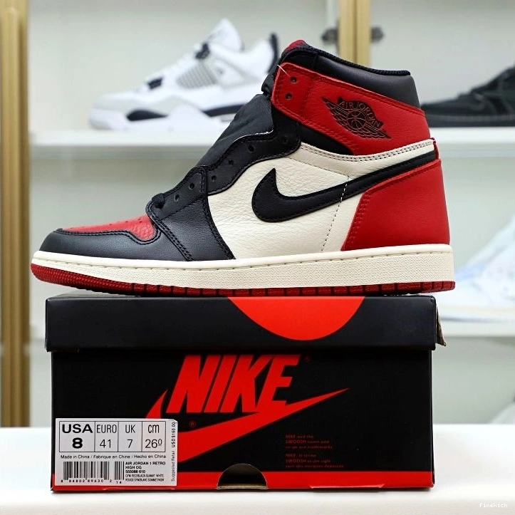 OG JORDAN TOE' HIGH AIR RETRO 1 'BRED 0721